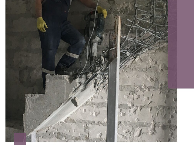 Демонтаж металлических и бетонных лестниц в Курчатове