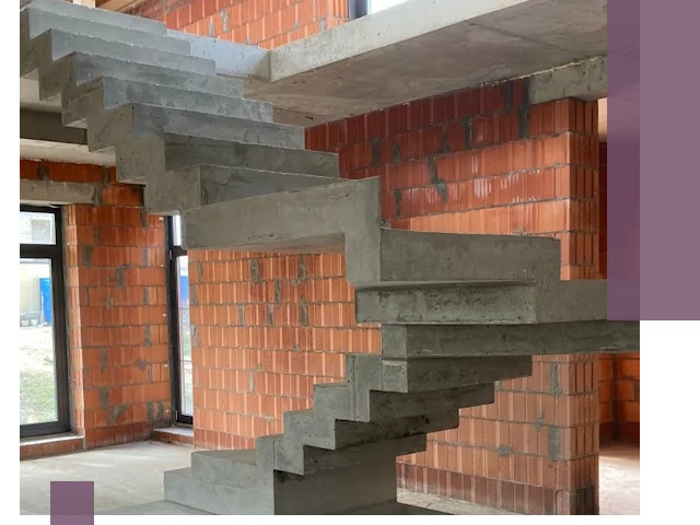 Изготовление бетонных лестниц под ключ в Курчатове