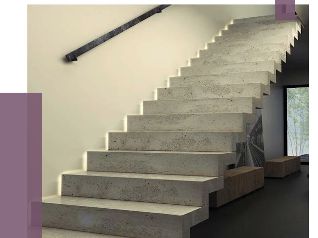 Облицовка бетонных лестниц в Курчатове от 4585 руб/м2 