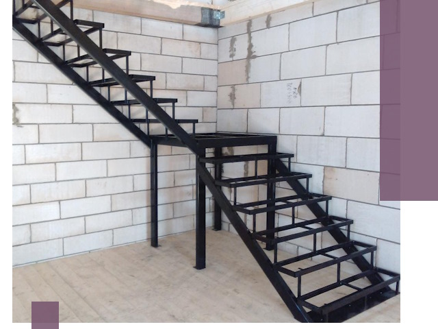 Лестницы на металлокаркасе под ключ в Курчатове — изготовление и монтаж