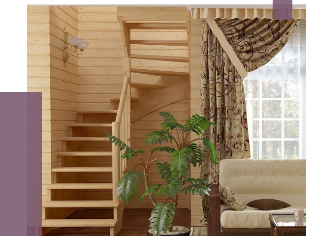 Лестницы для дачи в Курчатове от 75646 руб.  | ПРОЛЁТ-Крч