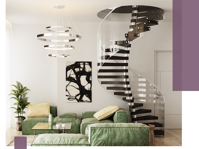 Лестницы для двухуровневой квартиры в Курчатове — изготовление и монтаж