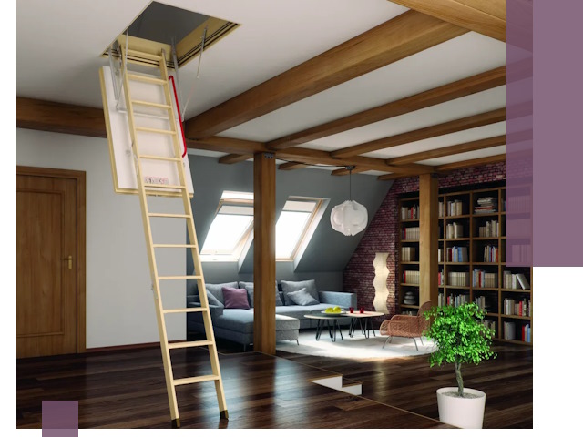 Чердачные лестницы под ключ в Курчатове: изготовление и монтаж