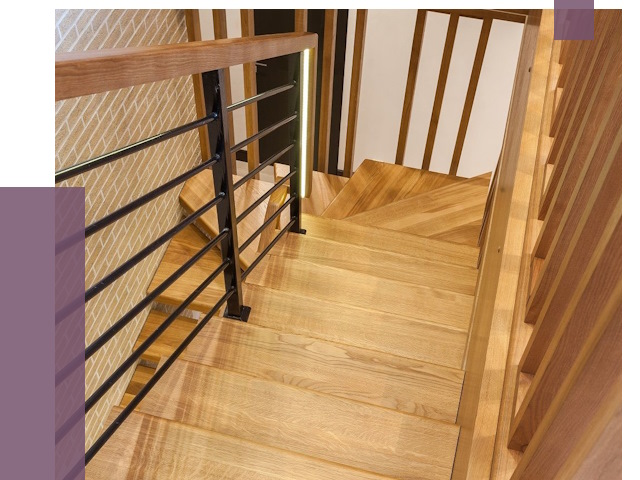 Лестницы из ясеня в Курчатове под ключ от 9984 руб. 