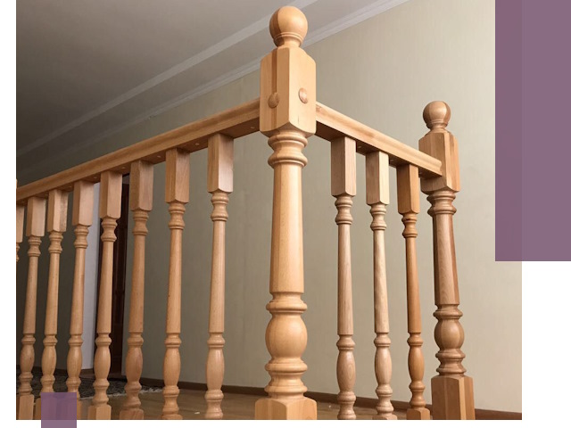 Деревянные перила на заказ в Курчатове: монтаж и изготовление