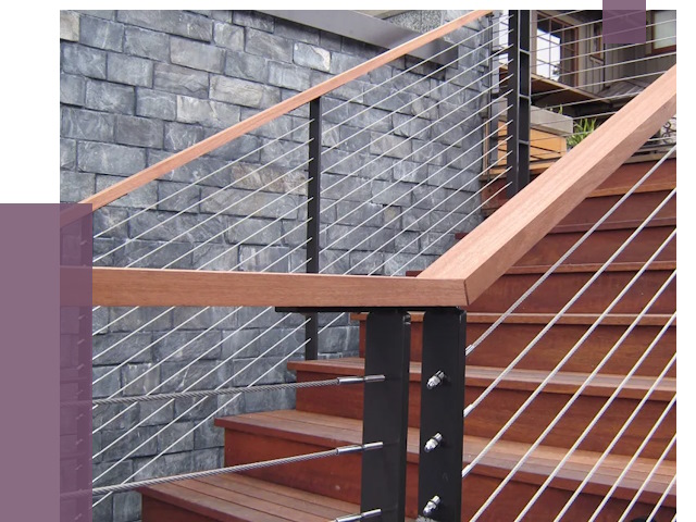 Тросовые перила под ключ в Курчатове от 7743 руб.