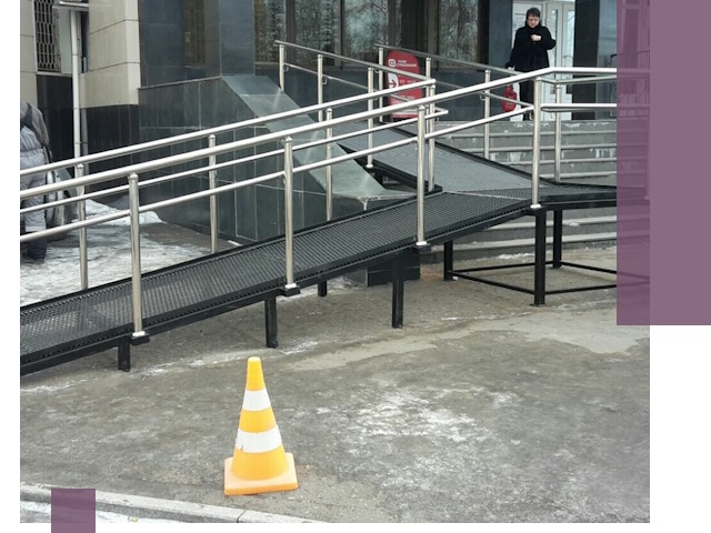 Стационарные пандусы под ключ в Курчатове — изготовление и монтаж