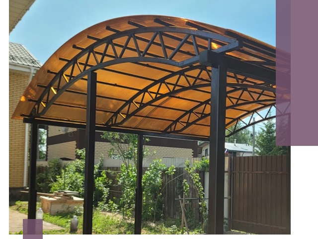 Изготовление навесов под ключ в Курчатове из качественных материалов