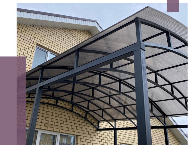 Монтаж козырьков в Курчатове от 11462 руб. | ПРОЛЁТ-Крч