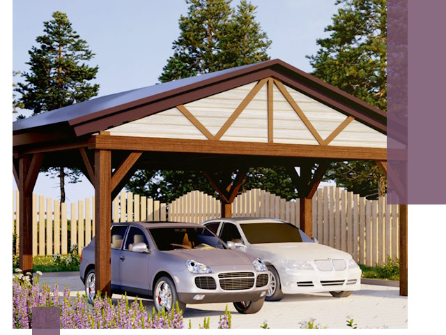 Навесы для автомобиля в Курчатове — изготовление и монтаж