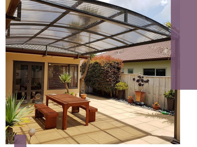 Навесы во двор под ключ в Курчатове — изготовление и монтаж