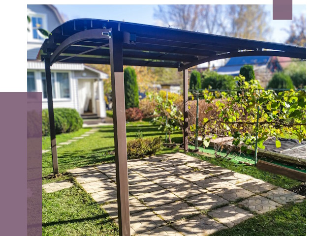 Навесы для дачи в Курчатове от 12684 руб. под ключ — ПРОЛЁТ-Крч