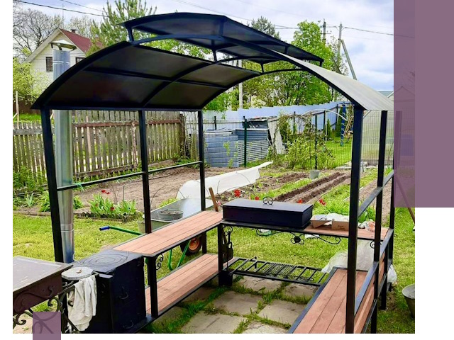 Навесы для барбекю в Курчатове: изготовление, монтаж и демонтаж