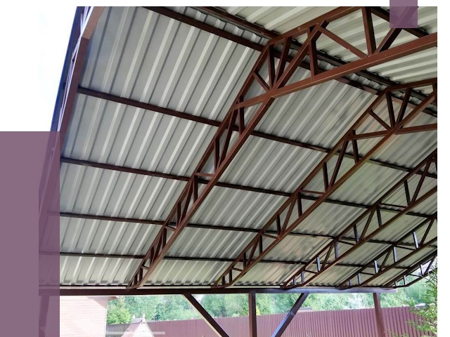 Навесы из профнастила в Курчатове от 7335 руб. | ПРОЛЁТ-Крч