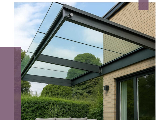 Стеклянные навесы и козырьки в Курчатове от 12226 руб.