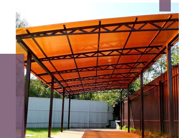 Односкатные навесы под ключ в Курчатове от 13092 руб. 