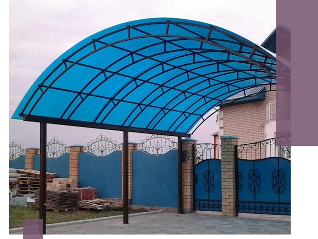 Арочные навесы под ключ в Курчатове — изготовление и монтаж