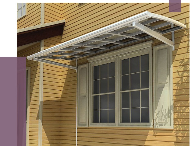 Козырьки над окнами в Курчатове от 7590 руб. — монтаж, покупки | ПРОЛЁТ-Крч