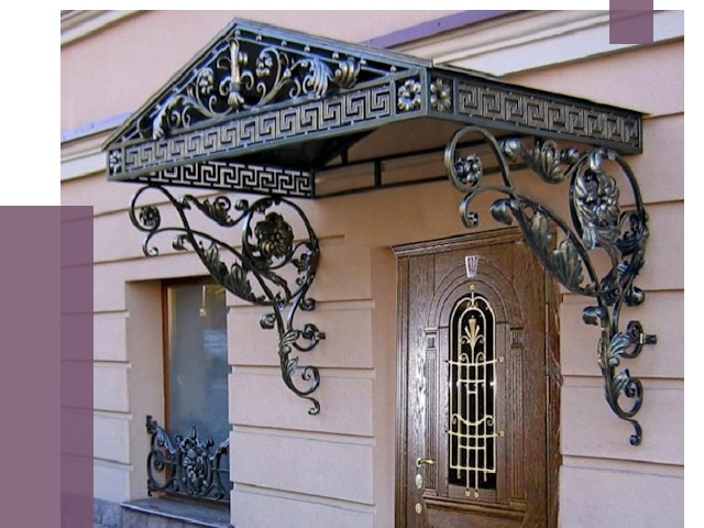 Кованые козырьки в Курчатове под ключ от 12684 руб. — ПРОЛЁТ