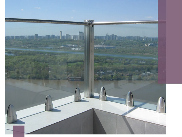 Стеклянные парапеты премиум класса в Курчатове для домов и бизнесов