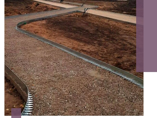 Металлические бордюры под ключ в Курчатове — изготовление и монтаж