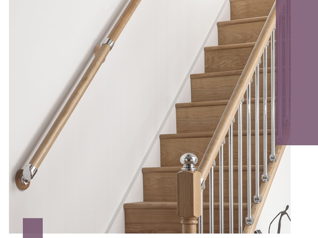 Пристенные поручни из стали и нержавейки под монтаж в Курчатове